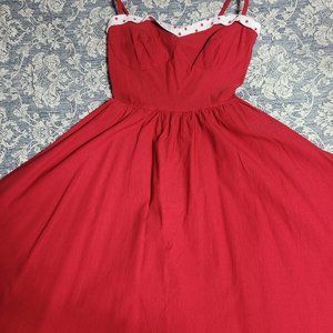 Stop Staring Dress Red and White Large